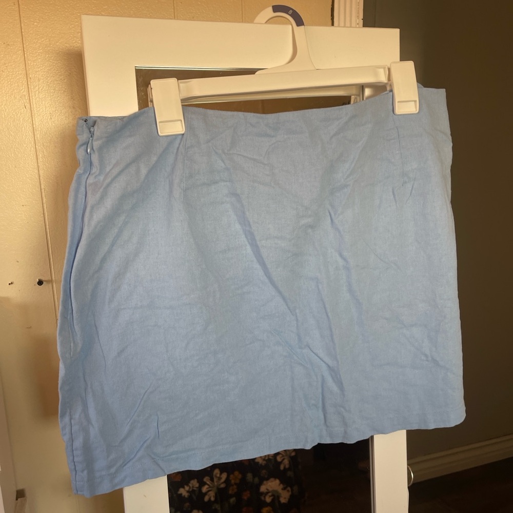 A new day Light Blue Skirt-14 - Picture 4 of 5